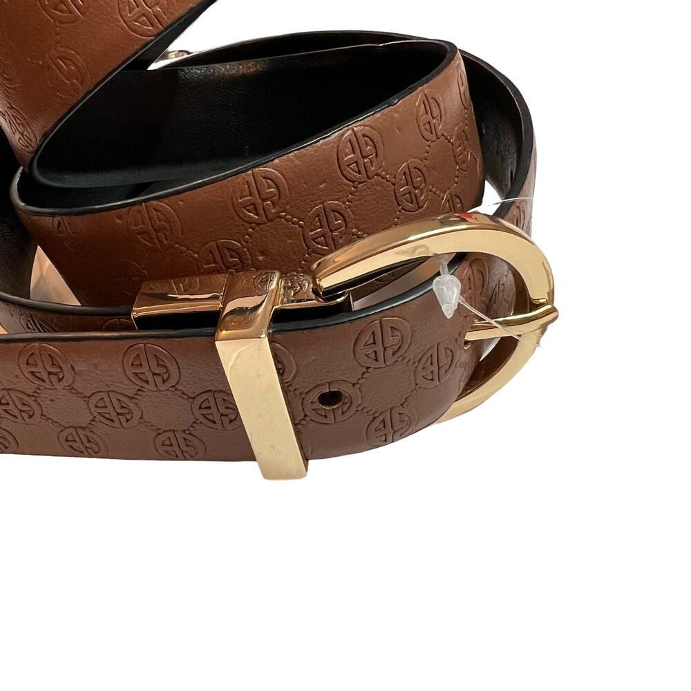 Giani Bernini Reversible‎ Belt Medium Brown Logo to Black New